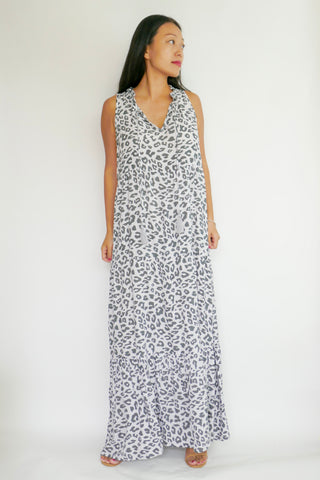 Dress Dom - Leo Print Grey (Matching Mask Included)
