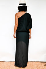 One-Shoulder Dress Hera - Smoky Black