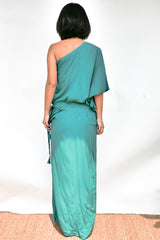 One-Shoulder Dress Hera - Jade Green