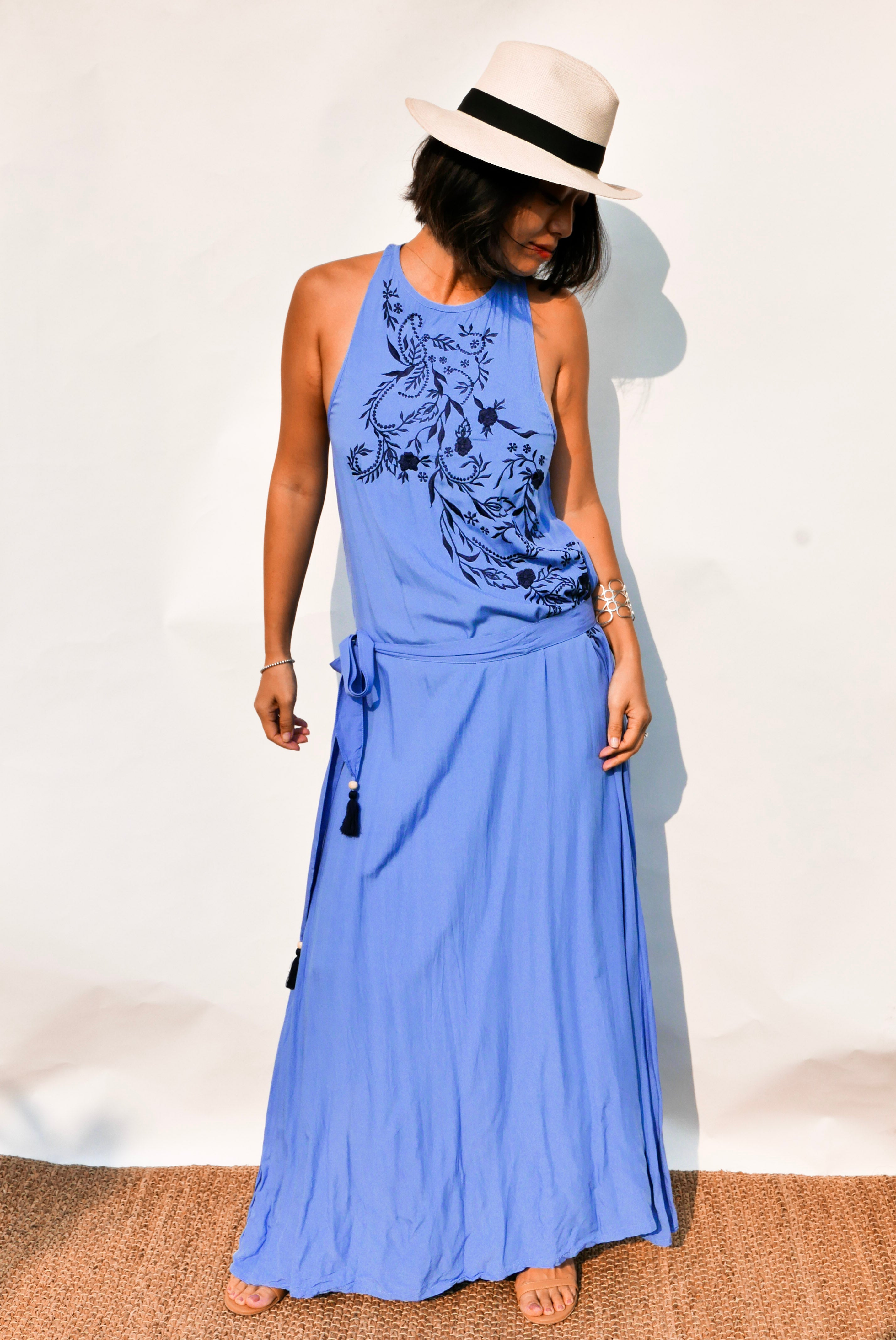 Dress Audrey - Sky Blue RISAIA SHOP Dress Audrey - Sky Blue RISAIA SHOP