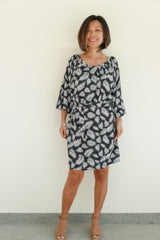 Dress Jade  - Fern Leaf Black
