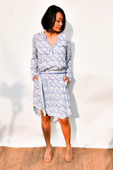 Shirt Dress Sophie - Coral Blue