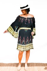Dress Tilly - Ikat Black