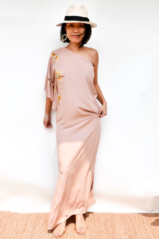 One-Shoulder Dress Hera - Dusty Rose