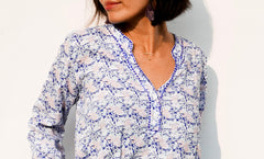 Shirt Dress Sophie - Coral Blue