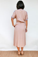 Vera Wrap Dress - Dusty Pink